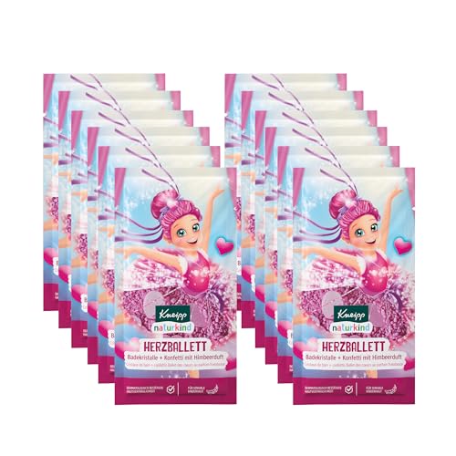 Produktbild: Kneipp naturkind Badekristalle Konfetti Herzballett 12 x 40g Himbeerduft für Kinderhaut