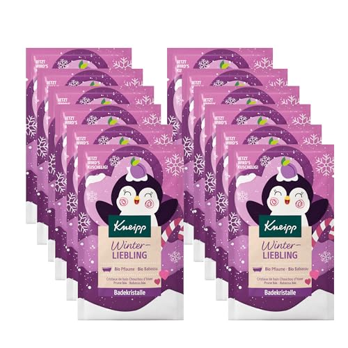 Kneipp Badekristalle Winterliebling - Badesalz mit Bio Pflaumenextrakt, vegan, 12 x 60g