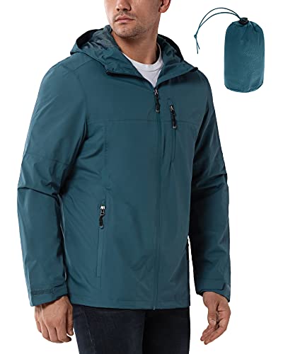 Produktbild: wasserdichte regenjacke herren leicht packbar outdoorjacke mit kapuze größe S