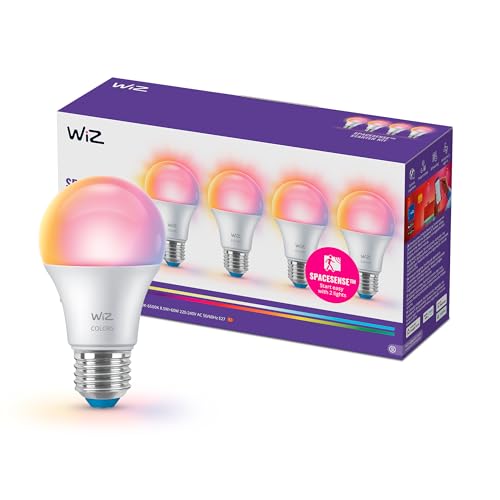 wiZ smart led glühbirne a60 e27 full color 806lm 4er-pack