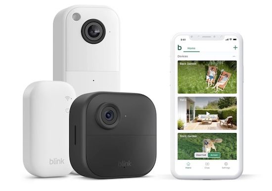 Blink Outdoor Kamera 4 mit Videotürklingel und Sync-Modul