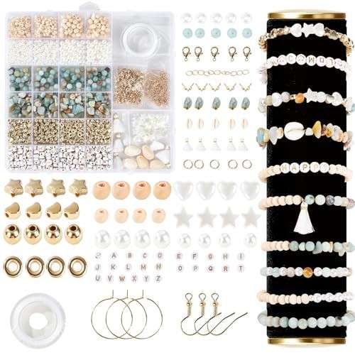 Thalmora Olevia Amazonit Perlen Set für Armbänder, Ketten & Ohrringe  DIY Schmuck