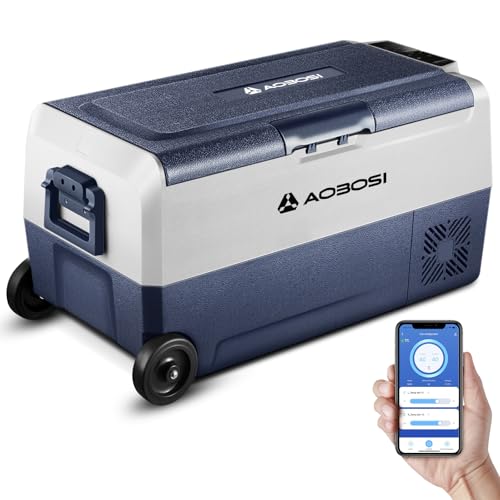 aaobosi kompressor kühlbox 36 l mit app-steuerung 12/24 v für camping auto boot