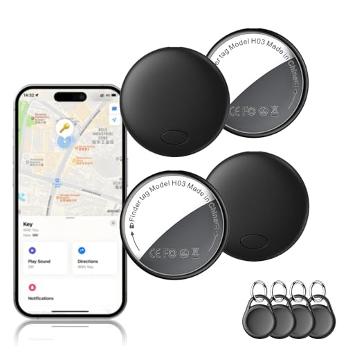 gps tracker tag 4-pack, smart tag kompatibel mit apple, bluetooth schlüsselfinder, wasserdicht