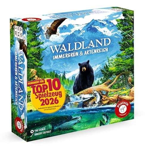 Piatnik 728099 Waldland Brettspiel für 1-4 Spieler - Immergrün und artenreich