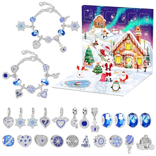 Produktbild: adventskalender mädchen schmuck 2025, weihnachtskalender mit 24 überraschungen für teenager