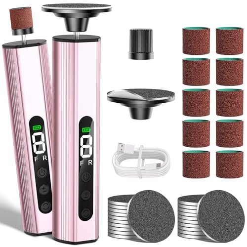 hornhautentferner elektrisch 30 schleifpads, 9 geschwindigkeiten, wiederaufladbar, led display