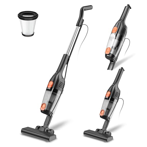 stielstaubsauger 600W 20Kpa beutellos 3 in 1 mit 5m kabel für tierhaare teppich und harte böden
