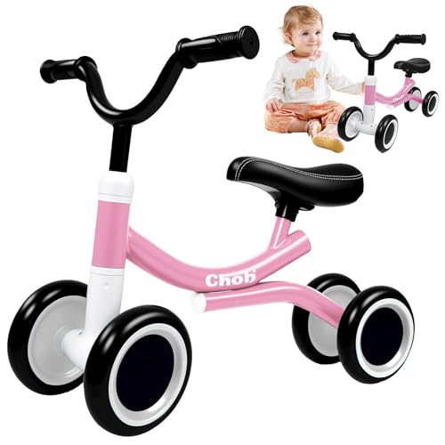 choly laufrad 4 räder für 12-24 monate, lauflernrad rosa ab 1 jahr, indoor outdoor