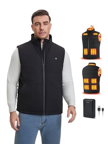 Produktbild: Beheizte Weste mit Powerbank für Damen und Herren, 3 Temperaturstufen, USB