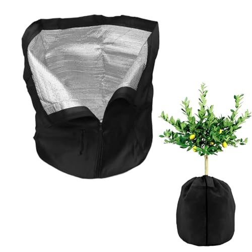 winterschutz kübelpflanzen 45 x 50 cm yuffqopc mit reißverschluss und kordelzug schwarz
