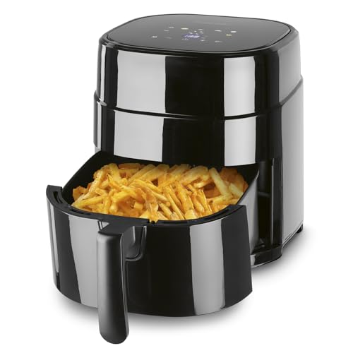 heißluftfritteuse 4,5l 1400w gourmetmaxx mit led-touchdisplay und 7 programmen