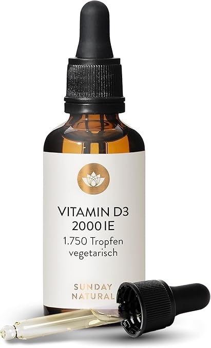 Produktbild: Vitamin D3 Tropfen Hochdosiert 2000 IE Sunferol D3 in MCT-Kokosöl, 50 ml