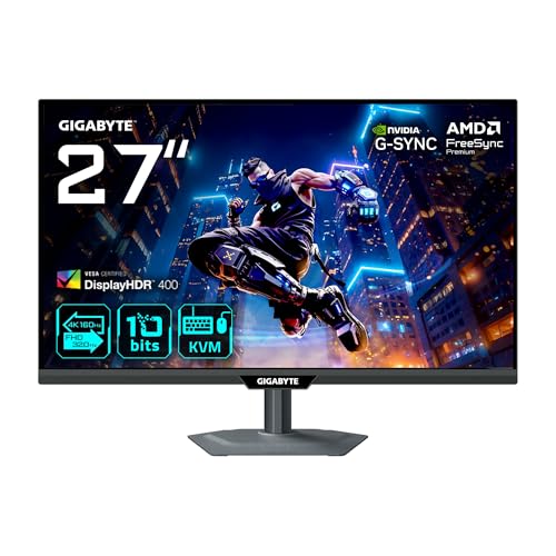 gigabyte m27up 4k uhd monitor 160 hz ips dual mode hdmi 2.1 usb-c kvm freesync