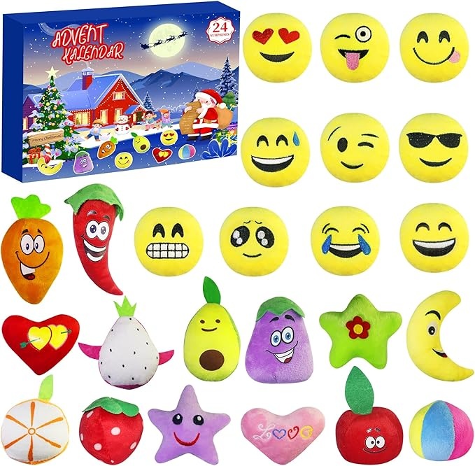 adventskalender kinder 2025 mit 24 kuscheltieren für mädchen und jungen dekoration