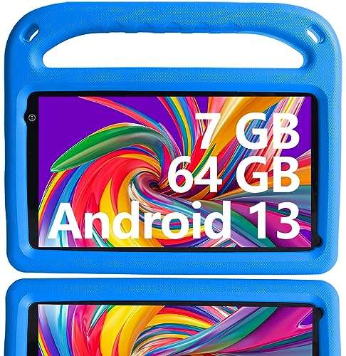 Produktbild: goodtel 7-zoll tablet kinder, android 7 gb, 64 gb, bluetooth, lernspiele, spritzwasserschutz