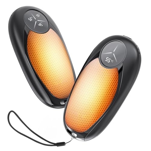 handwärmer elektrisch 6000mah wiederverwendbar 2er set usb 3 heizstufen bis 55C