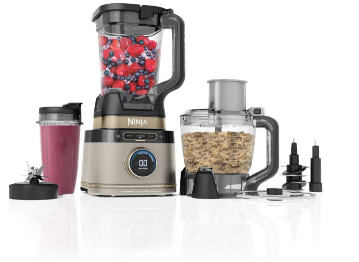 ninja küchenmaschine 3-in-1 1200w tb401eustgd stone gold