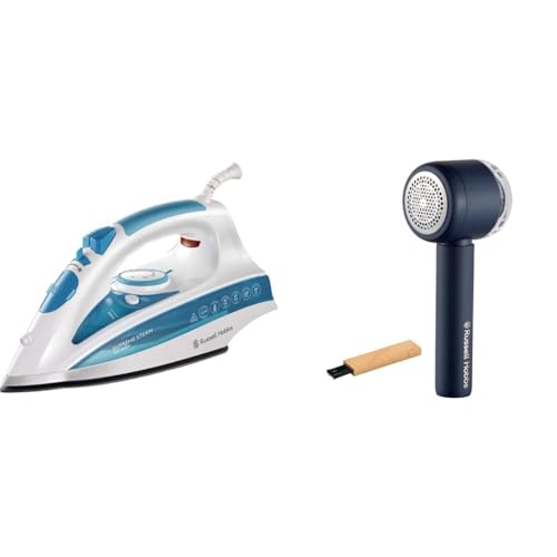 Produktbild: dampfbügeleisen und fusselentferner set von russell hobbs, 2600w, 210 g dampfstoß