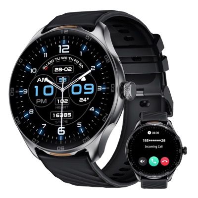 oukitel smartwatch v6 1,4 zoll mit herzfrequenz und schrittzähler für 32,39 euro