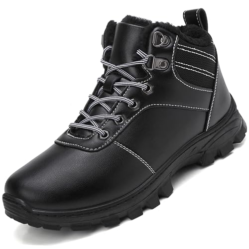 ricema winterschuhe unisex rutschfest warm gefüttert schneestiefel schwarz 37 eu