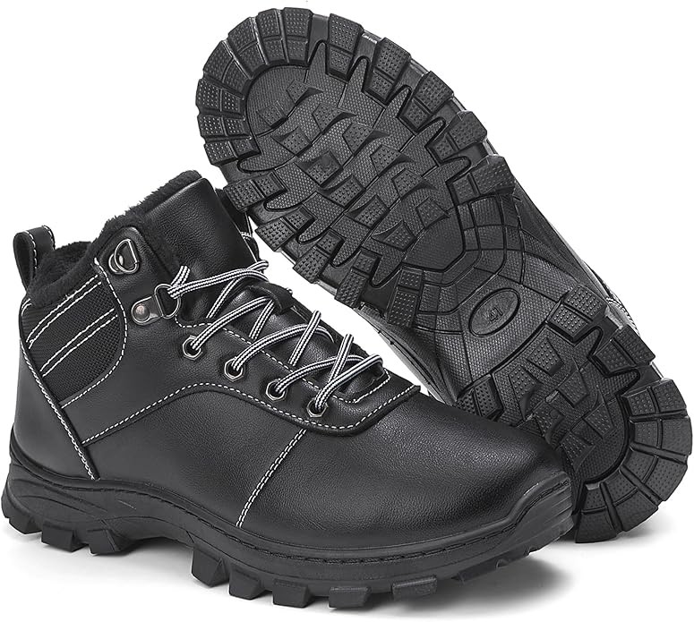 Winterschuhe Unisex Herren Damen Wasserdicht Gefüttert Rutschfest Schwarz 39 EU