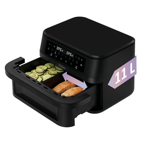 haier heißluftfritteuse flex mit antihaftbeschichtung, spülmaschinenfest