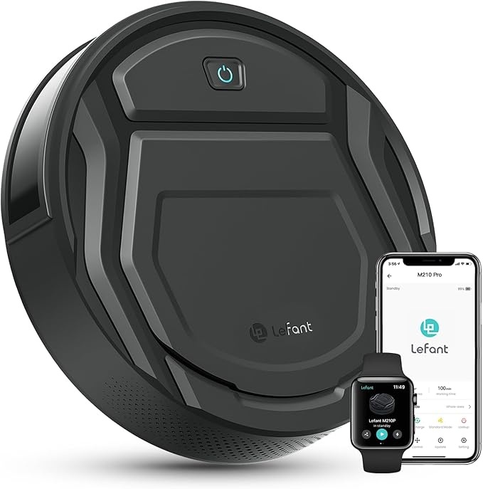 saugroboter lefant m210p 2200 pa 120 min wlan bluetooth alexa 6 reinigungsmodi tierhaare harte böden