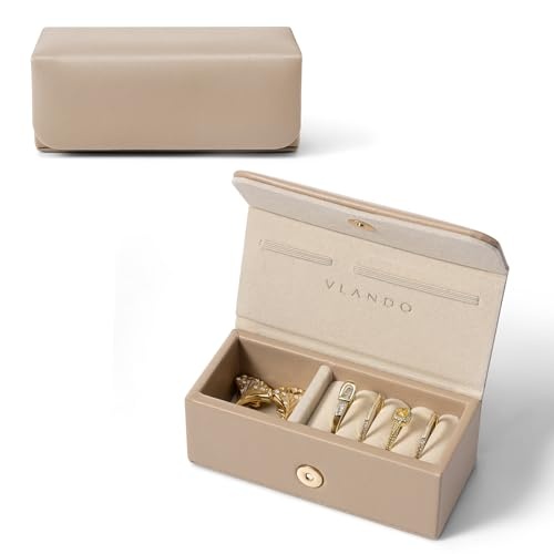 Produktbild: Vlando Schmuckkästchen klein für Reise, Schmuckaufbewahrung für Damen Mädchen