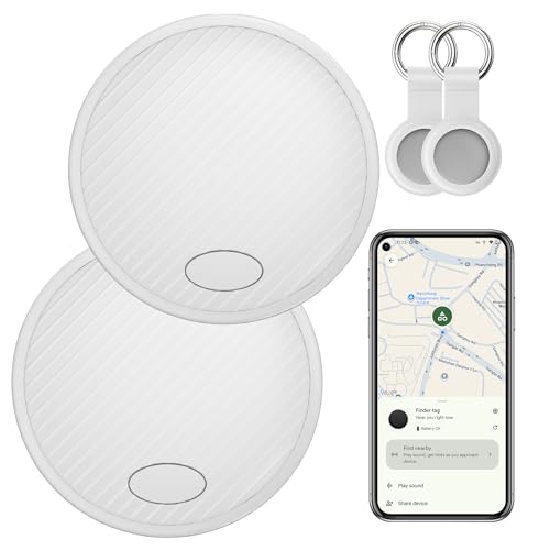 gps tracker android tag 2-pack - schlüsselfinder kompatibel mit google app, bluetooth