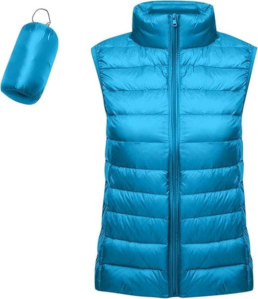 Ansenesna Ärmellose Winter Steppweste Damen Daunenjacke Übergangsjacke Reißverschluss