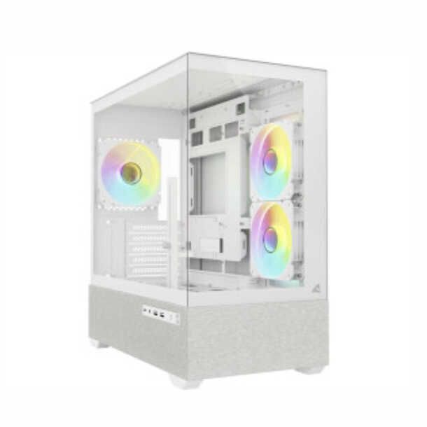 Produktbild: Sharkoon MK7 ARGB Tower-Gehäuse  ATX, RGB-Beleuchtung, schwarz