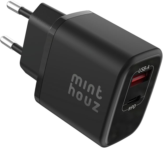USB-C-Ladegerät 35W, 2-Port GaN für Samsung/iPhone 17/16/15/14, iPad (ohne Kabel)