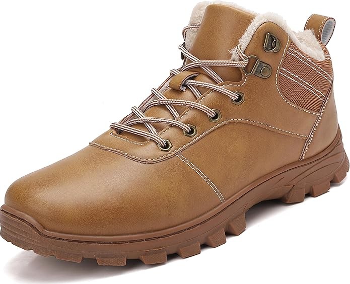 Winterstiefel Herren Warm Gefüttert Outdoor Schuhe Gelb 39 EU