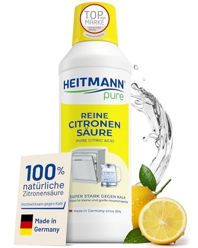 Reine Citronensäure 500 ml  Effektiver Entkalker für Küche, Bad & Geräte
