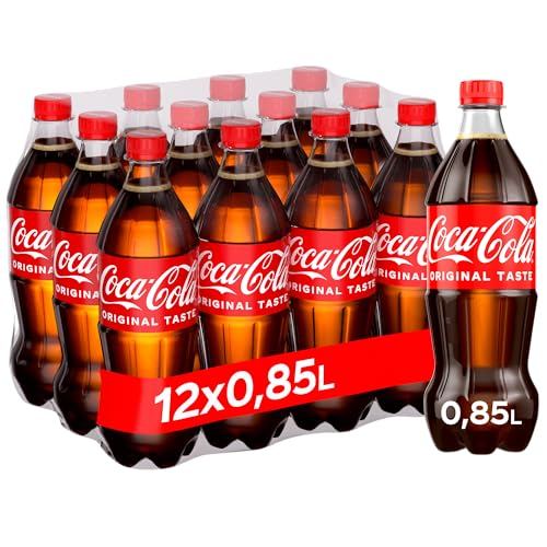 Coca-Cola Classic, koffeinhaltiger Softdrink, Einwegflasche, 12 x 850 ml