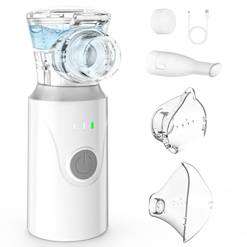 Produktbild: Inhalationsgerät MILFECH tragbar, USB Wiederaufladbar, Sprühnebel, Masken Set