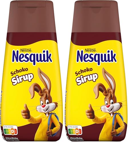 nestl nesquik schoko sirup, 2er pack 300ml für pfannkuchen und desserts