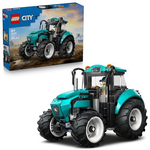 LEGO City Traktor mit Bauern Minifigur - Spielzeug Fahrzeug Modell 60498