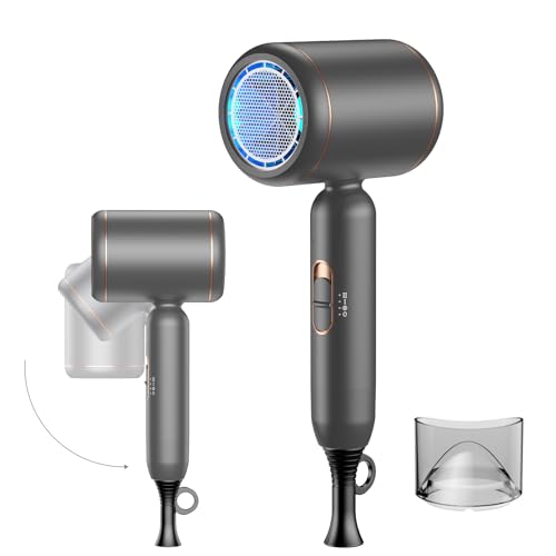 föhn haartrockner 1800w reisefön klappbar mit stylingdüse, ion haarfön 2 stufen
