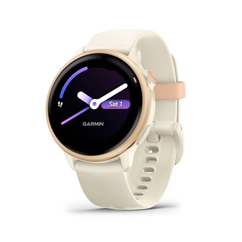 garmin vvoactive 6 fitness-smartwatch 42mm mit amoled, gps, 11 tage akku, musik
