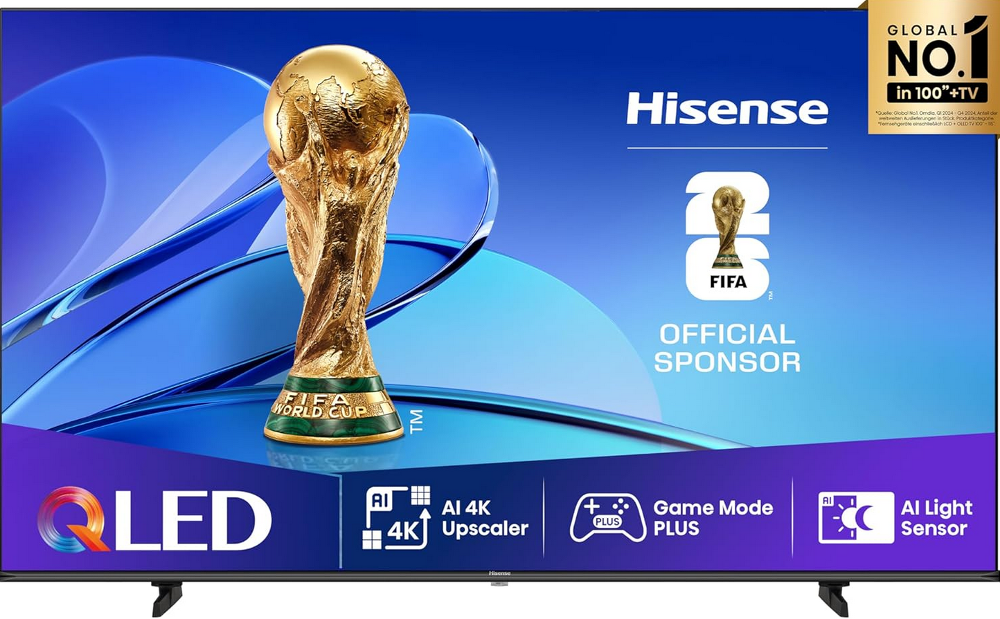 HISENSE E7Q 98" QLED UHD Smart TV 144 Hz - 1.399 (statt 1.845)