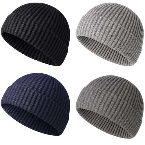 Seemannsmütze Herren 4er Pack, Wollmütze, Fischermütze für Outdoor-Aktivitäten