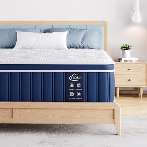 TeQsli Gel Federkernmatratze 180x200 cm, 25 cm Höhe, ergonomisch H3, 9-Zonen