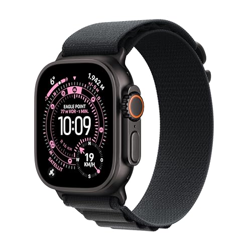 Produktbild: Apple Watch Ultra 3 GPS + Cellular 49 mm Smartwatch Schwarz Titangehäuse Alpine Loop Large