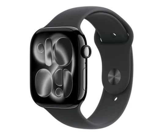 Apple Watch Series 11 GPS 46mm Diamantschwarz Sportarmband Schwarz (M/L)