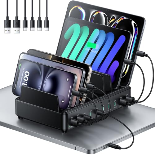 Rocoren 400W USB C Ladestation 10 Anschlüsse für MacBook, iPhone, Galaxy