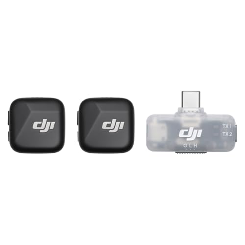 dji mic mini mit 2 übertragen und 1 telefon empfänger