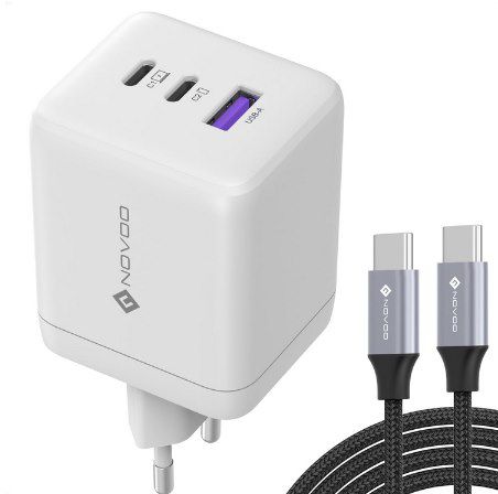 3-Port USB-C/A GaN III Ladegerät bis 100W, NOVOO