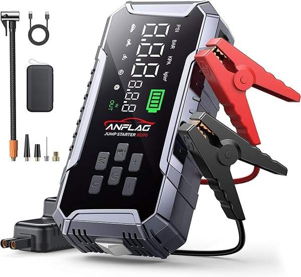 Starthilfe Powerbank 7000A 26800mAh für Pkw, Kompressor 160PSI, 12.0L Diesel